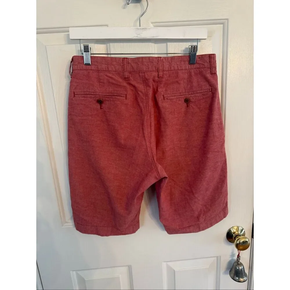 J. Crew Muted Red Chino Bermuda Shorts sz 34